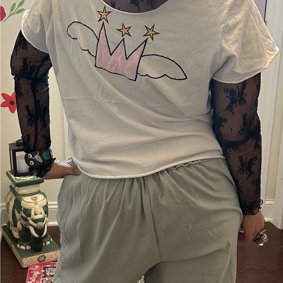 COPY - Elegant Green Ruffled Pants - Picture 3 of 3